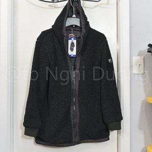 1 Madison Ladies' Fuzzy‎ Jacket Black